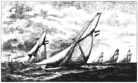 Interne Segel-Regatta am 26. Mai 1889 auf dem Dammschen See